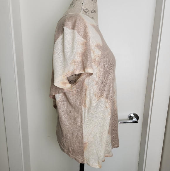 Tan Cream Tidye Linen Shirt - Picture 7 of 10